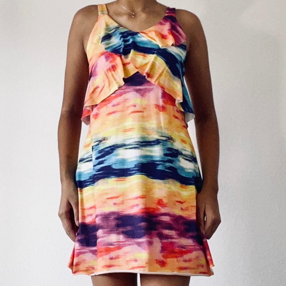 Amy Byer: Multicolored ruffled sundress